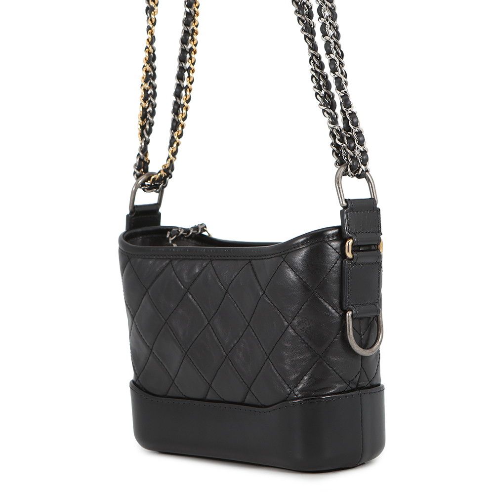 Chanel Chain Shoulder Bag Gabriel de Small Hobo Black — view 2