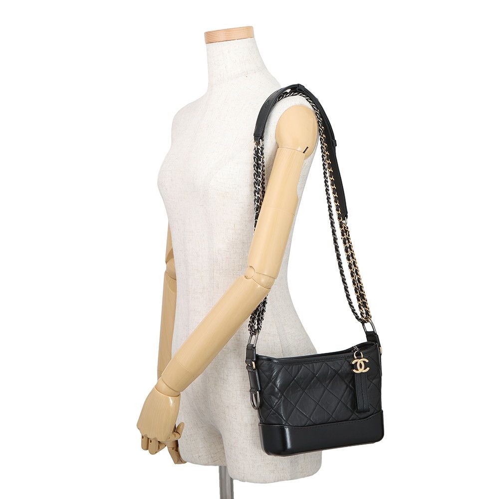 Chanel Chain Shoulder Bag Gabriel de Small Hobo Black — view 4