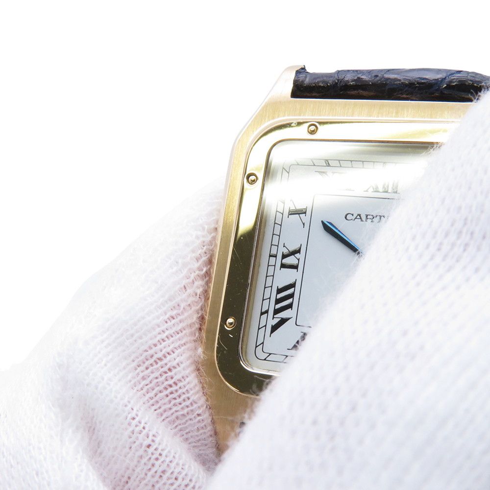 Cartier Santos Dumont LM Extra Flat Watch White Dial — view 4