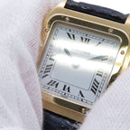 Cartier Santos Dumont LM Extra Flat Watch White Dial — view 6