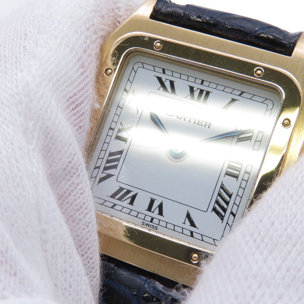 Cartier Santos Dumont LM Extra Flat Watch White Dial — view 6