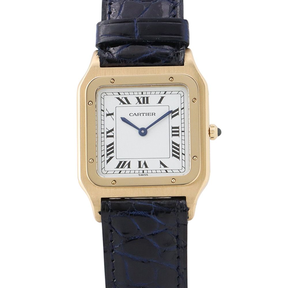 Cartier Santos Dumont LM Extra Flat Watch White Dial