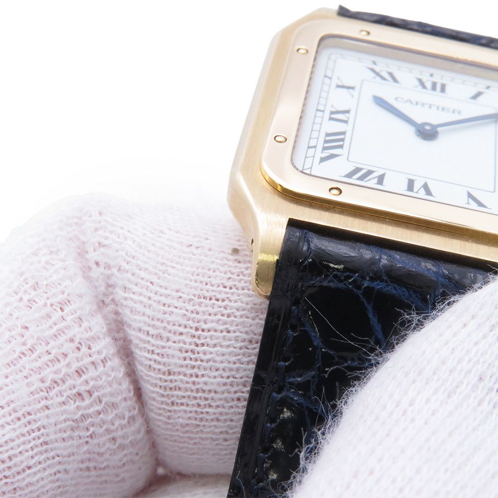 Cartier Santos Dumont LM Extra Flat Watch White Dial — view 5