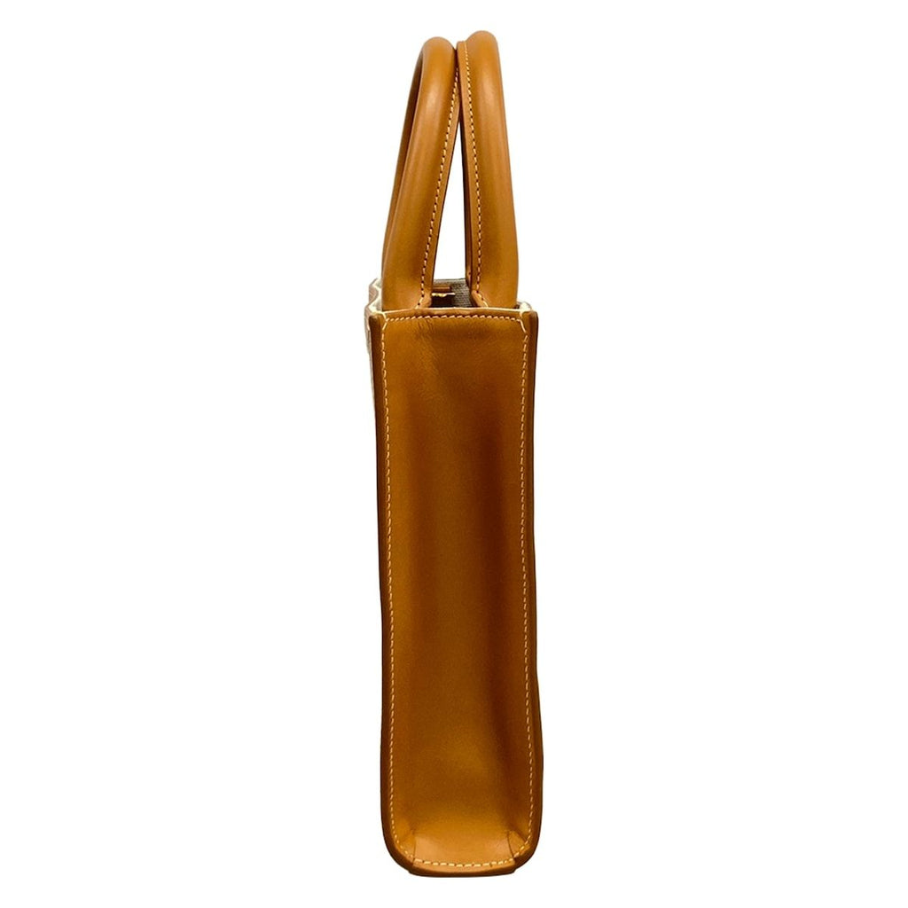Celine Handbag Mini Vertical Cover Ivory Brown Leather — view 4