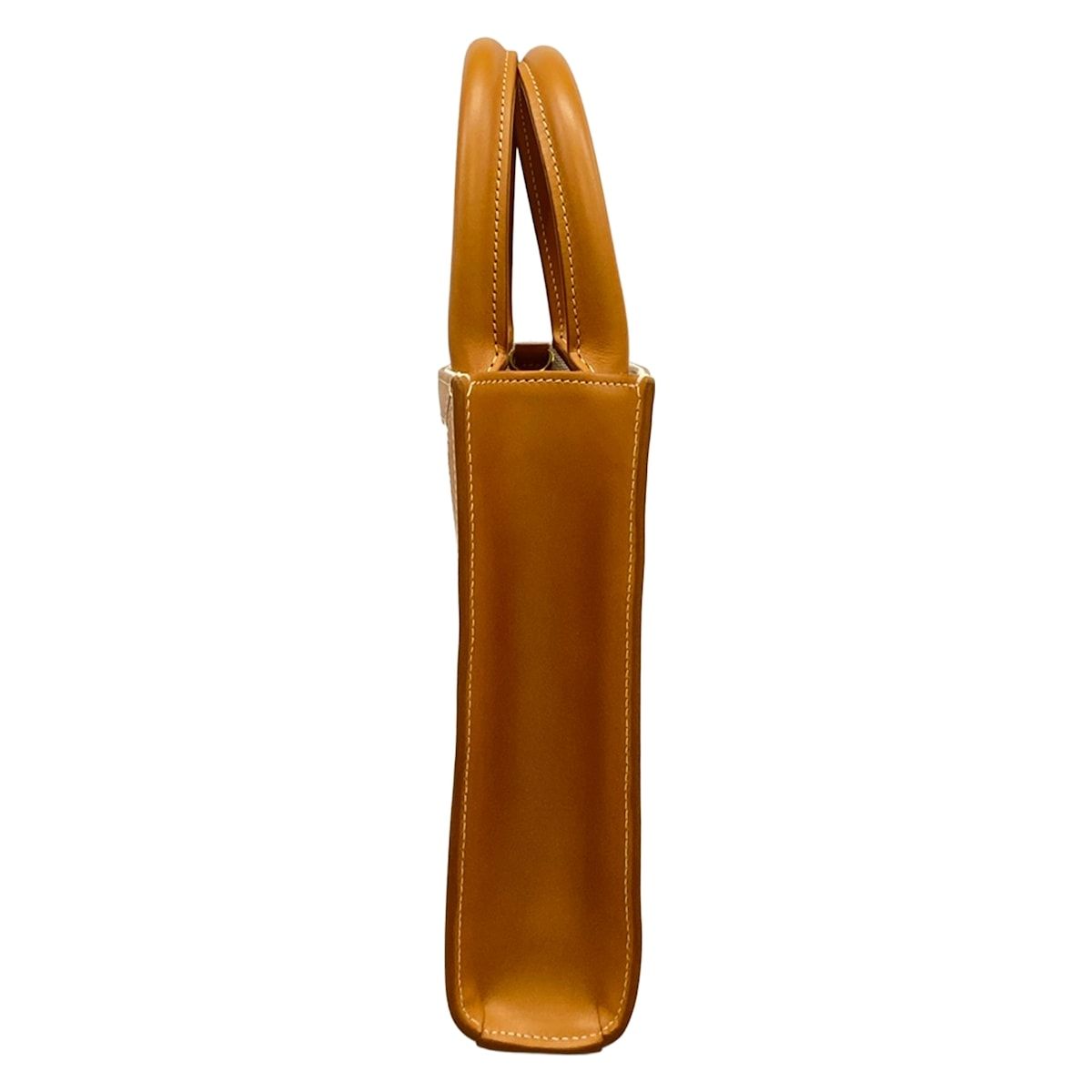 Celine Handbag Mini Vertical Cover Ivory Brown Leather — view 2