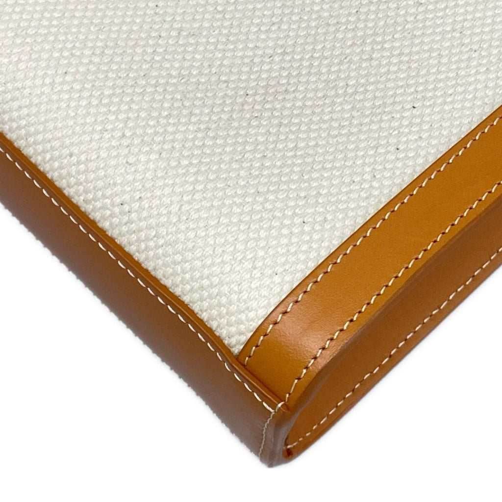 Celine Handbag Mini Vertical Cover Ivory Brown Leather — view 6