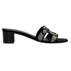 Hermes Mules 39 Oasis Black Silver — view 2
