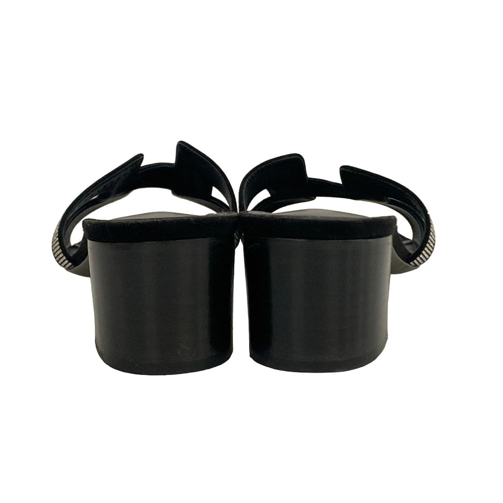 Hermes Mules 39 Oasis Black Silver — view 6