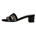 Hermes Mules 39 Oasis Black Silver