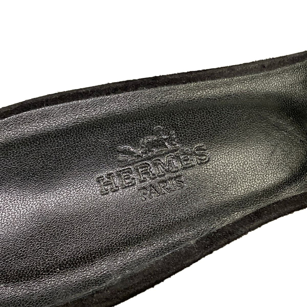 Hermes Mules 39 Oasis Black Silver — view 9