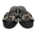 Hermes Mules 39 Oasis Black Silver — view 5