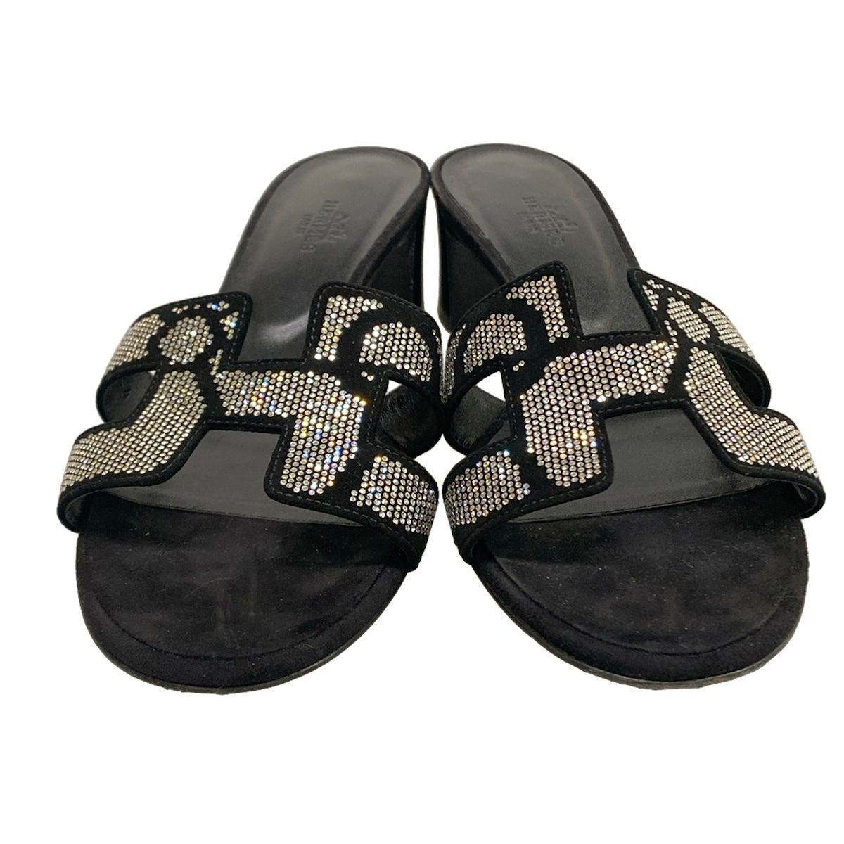 Hermes Mules 39 Oasis Black Silver — view 5