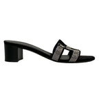 Hermes Mules 39 Oasis Black Silver — view 4