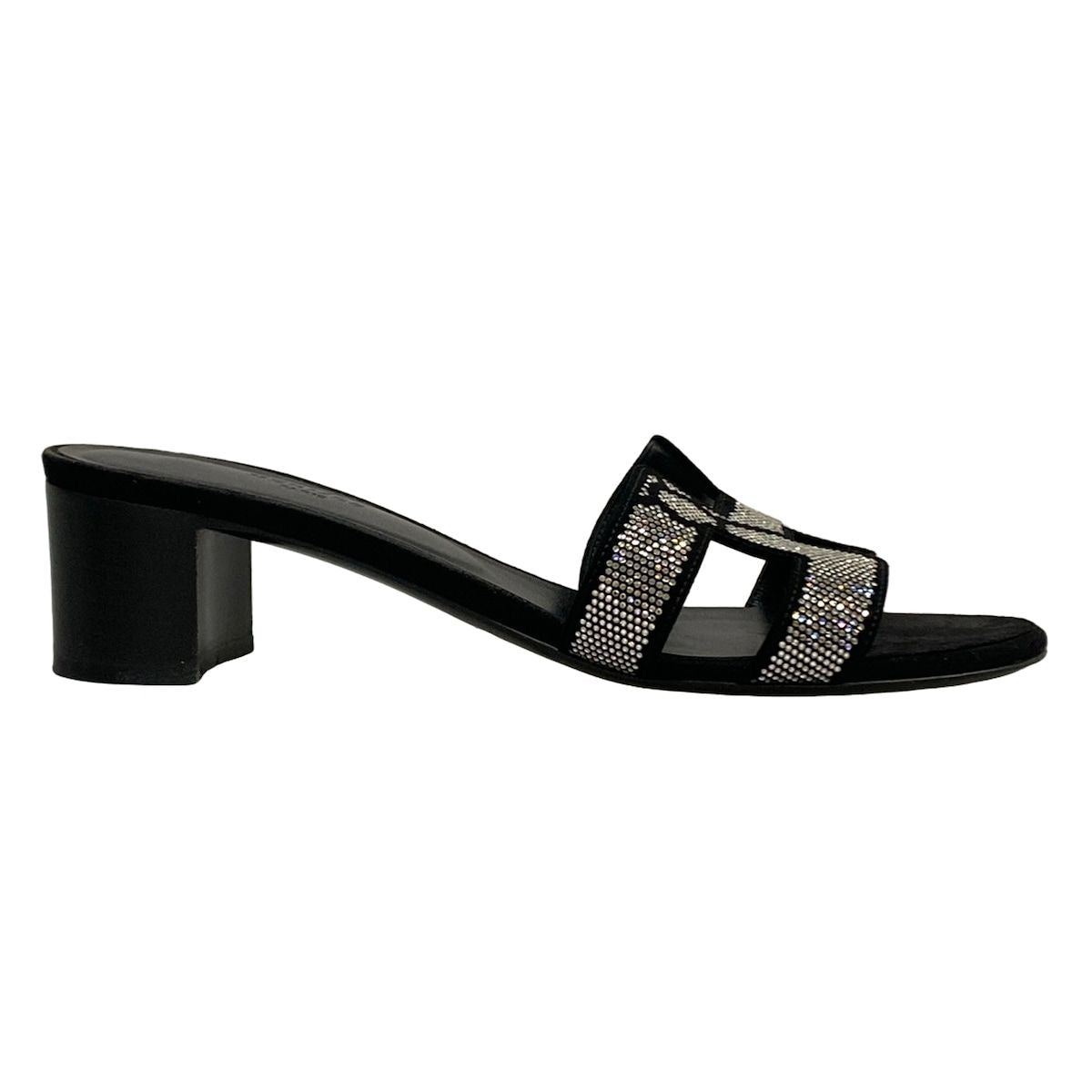 Hermes Mules 39 Oasis Black Silver — view 4