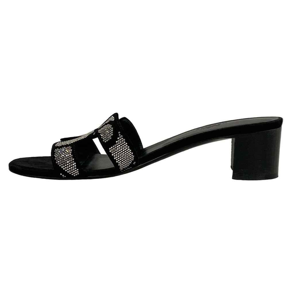 Hermes Mules 39 Oasis Black Silver — view 3