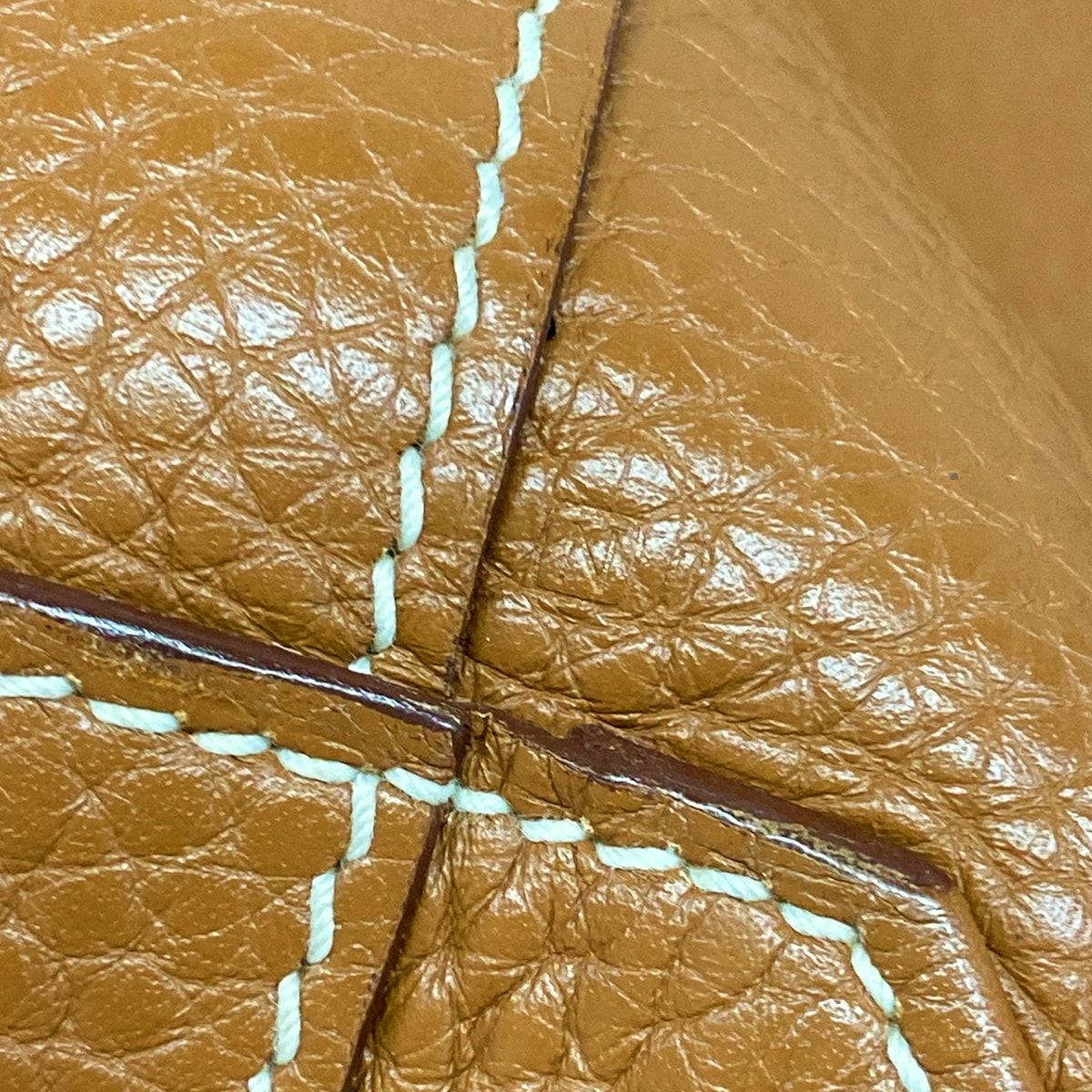 Hermes Tote Double Sens 45 Orange Gold Reversible — view 9