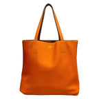 Hermes Tote Double Sens 45 Orange Gold Reversible