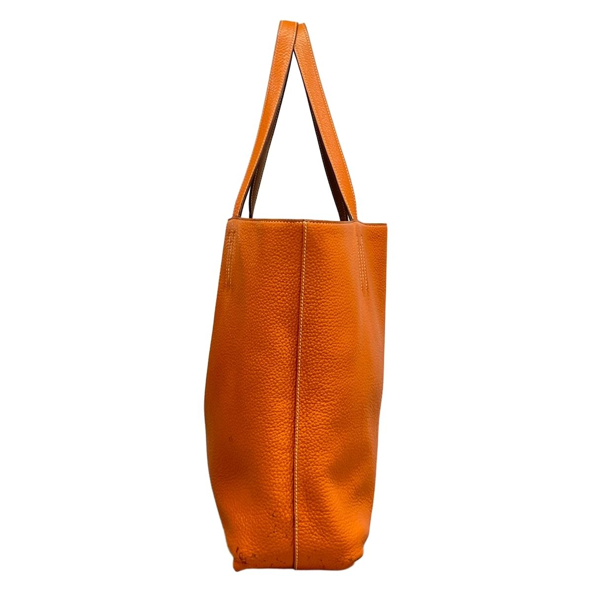 Hermes Tote Double Sens 45 Orange Gold Reversible — view 4