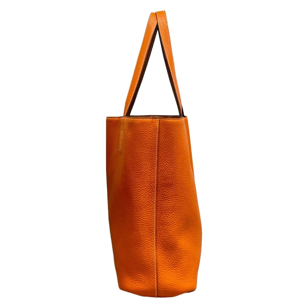 Hermes Tote Double Sens 45 Orange Gold Reversible — view 2