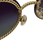 Chanel Sunglasses Black Gold Eyewear — view 7