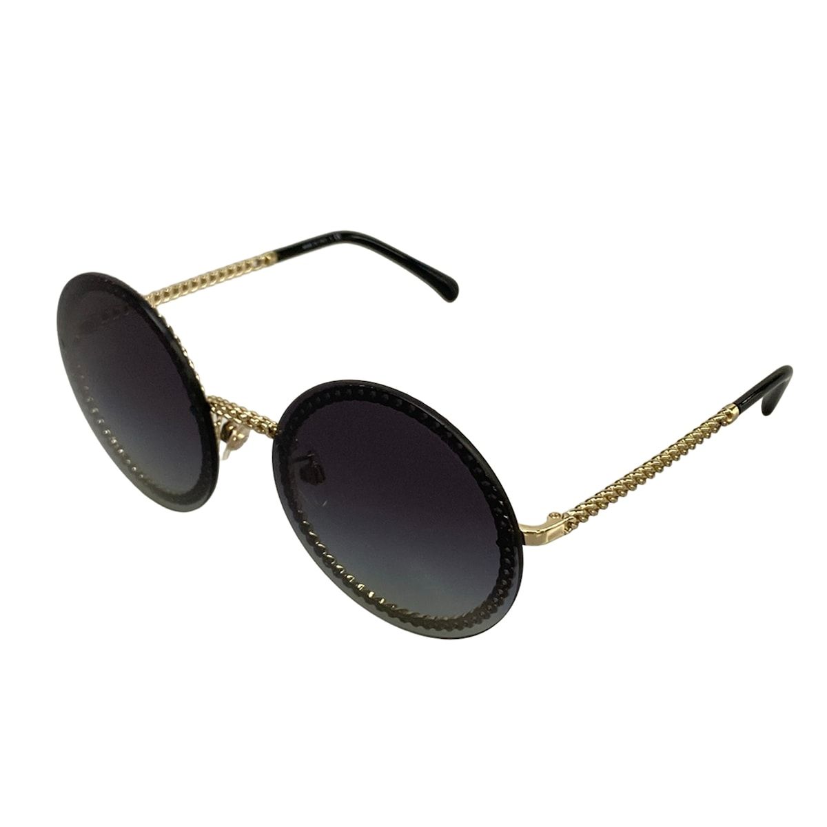 Chanel Sunglasses Black Gold Eyewear