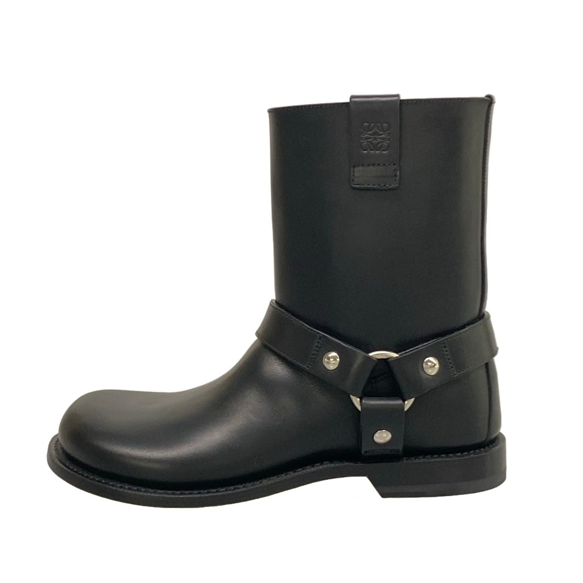 Loewe Short Boots 37 Black Engineer Outsole Partially Reupholstered Leather