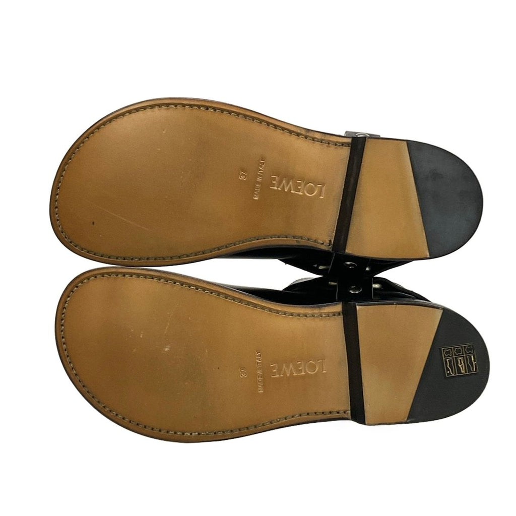 Loewe Short Boots 37 Black Engineer Outsole Partially Reupholstered Leather — view 8