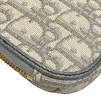 Dior Shoulder Bag Logo Glam Light Gray Dark Chain Smartphone Pochette — view 6