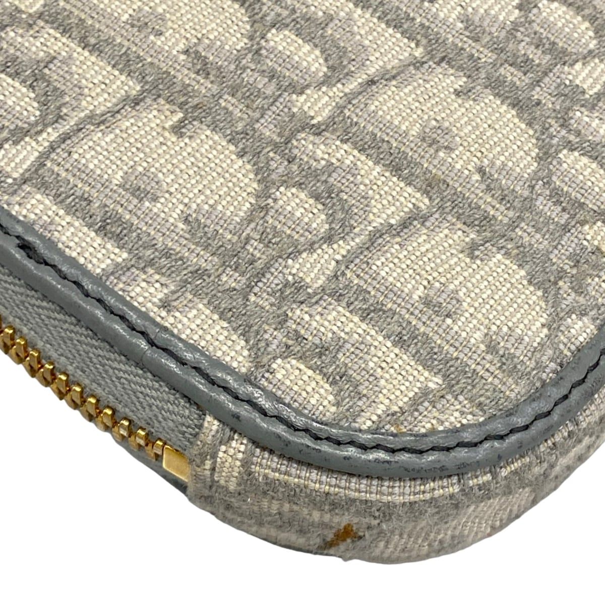 Dior Shoulder Bag Logo Glam Light Gray Dark Chain Smartphone Pochette — view 6