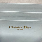 Dior Shoulder Bag Logo Glam Light Gray Dark Chain Smartphone Pochette — view 9