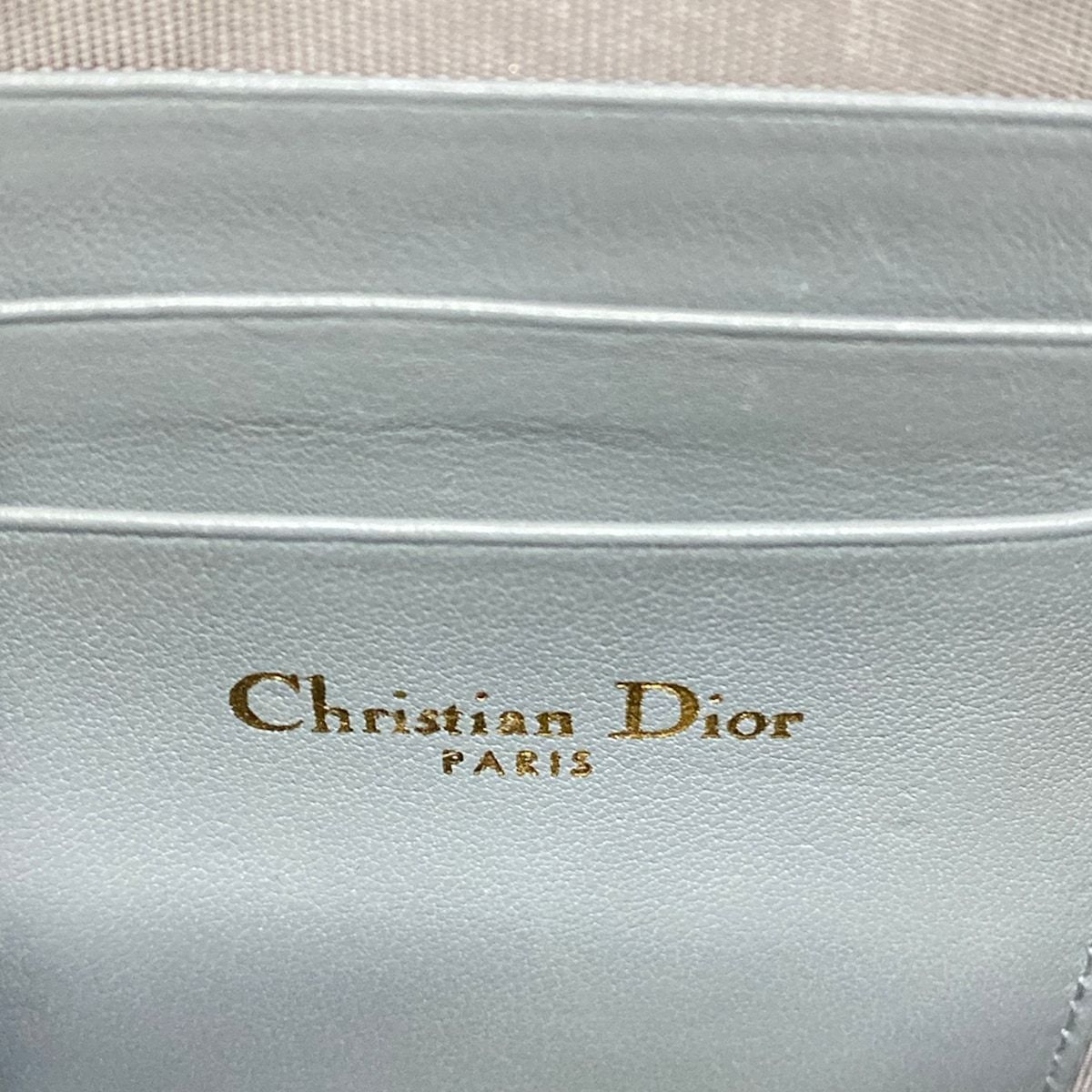 Dior Shoulder Bag Logo Glam Light Gray Dark Chain Smartphone Pochette — view 9
