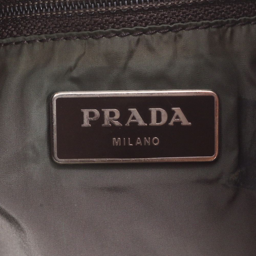 Prada Tessuto Nylon Gradient Triangle Logo Tote Shoulder — view 8