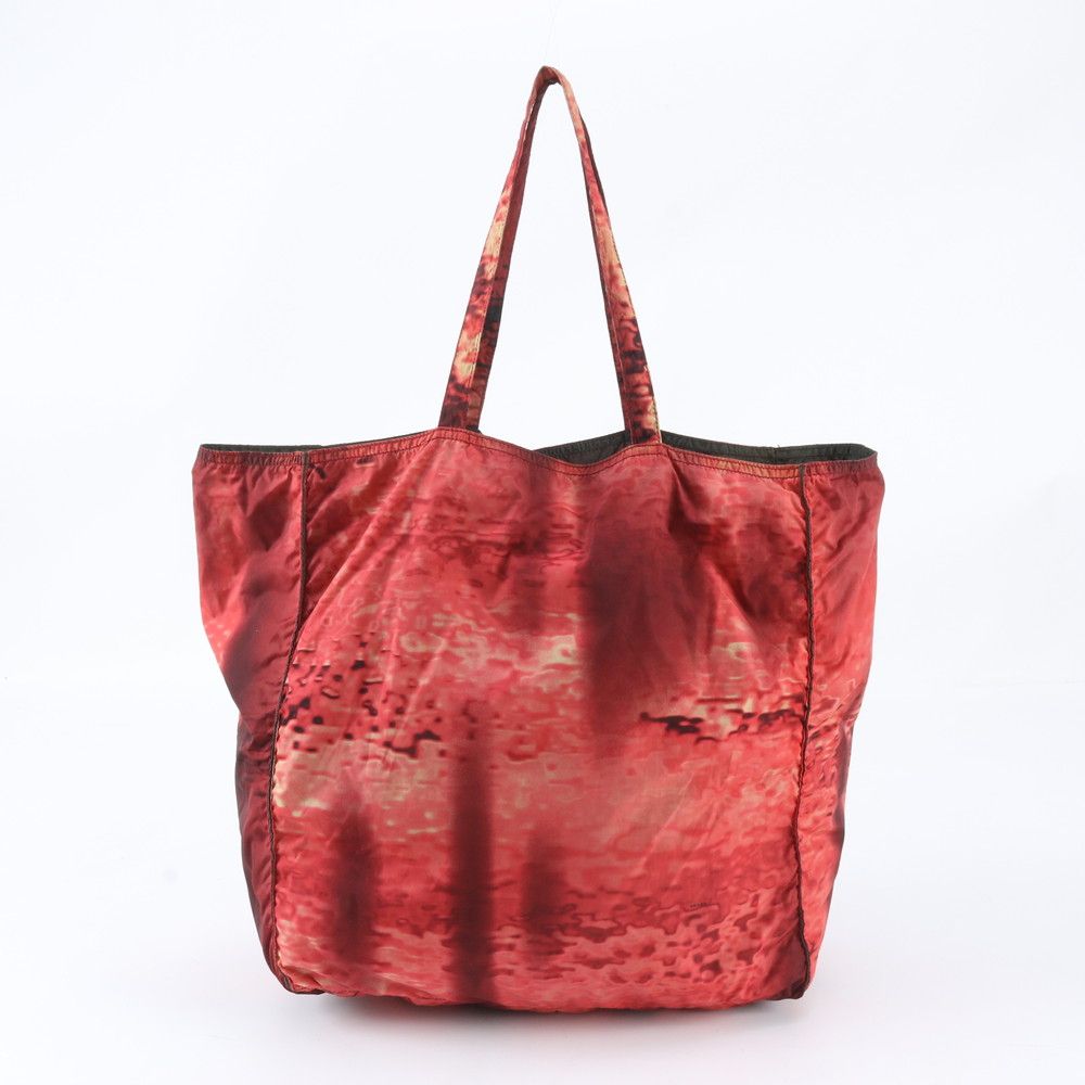 Prada Tessuto Nylon Gradient Triangle Logo Tote Shoulder — view 3