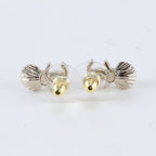 Chanel CC Logo Faux Pearl Seashell Earrings — view 3