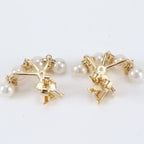Louis Vuitton Mini Gram Pearl Earrings Gold — view 2