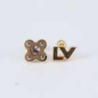 Louis Vuitton Book le Doreille Love Letters Earrings Gold