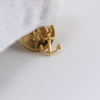 Celine Triomphe Swing Earrings Gold — view 4