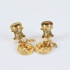 Celine Triomphe Swing Earrings Gold