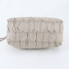 Prada Tessuto Nylon Gathered Leather Tote Shoulder Hand — view 5