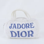Dior Jadore Pile Logo Embroidery Handbag Tote