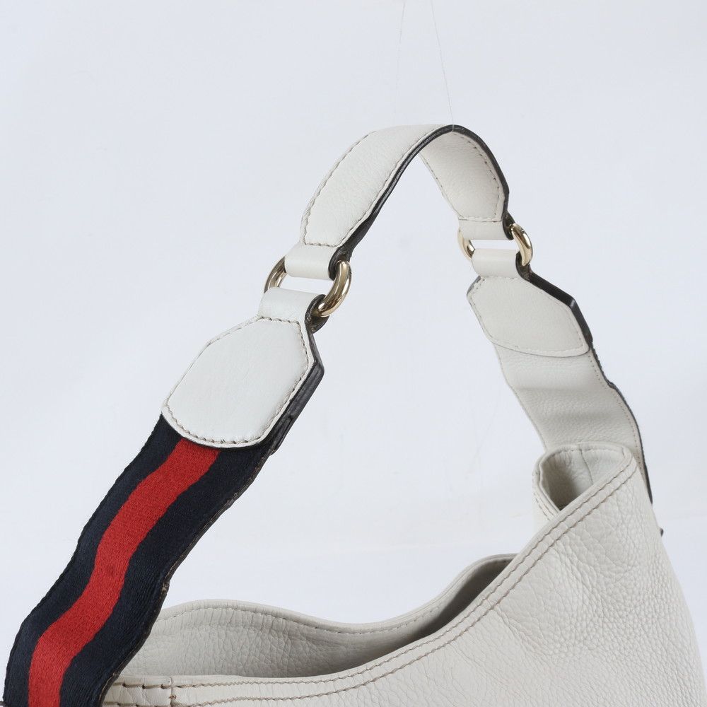 Gucci Heritage Web Leather Shoulder Bag Hand — view 2