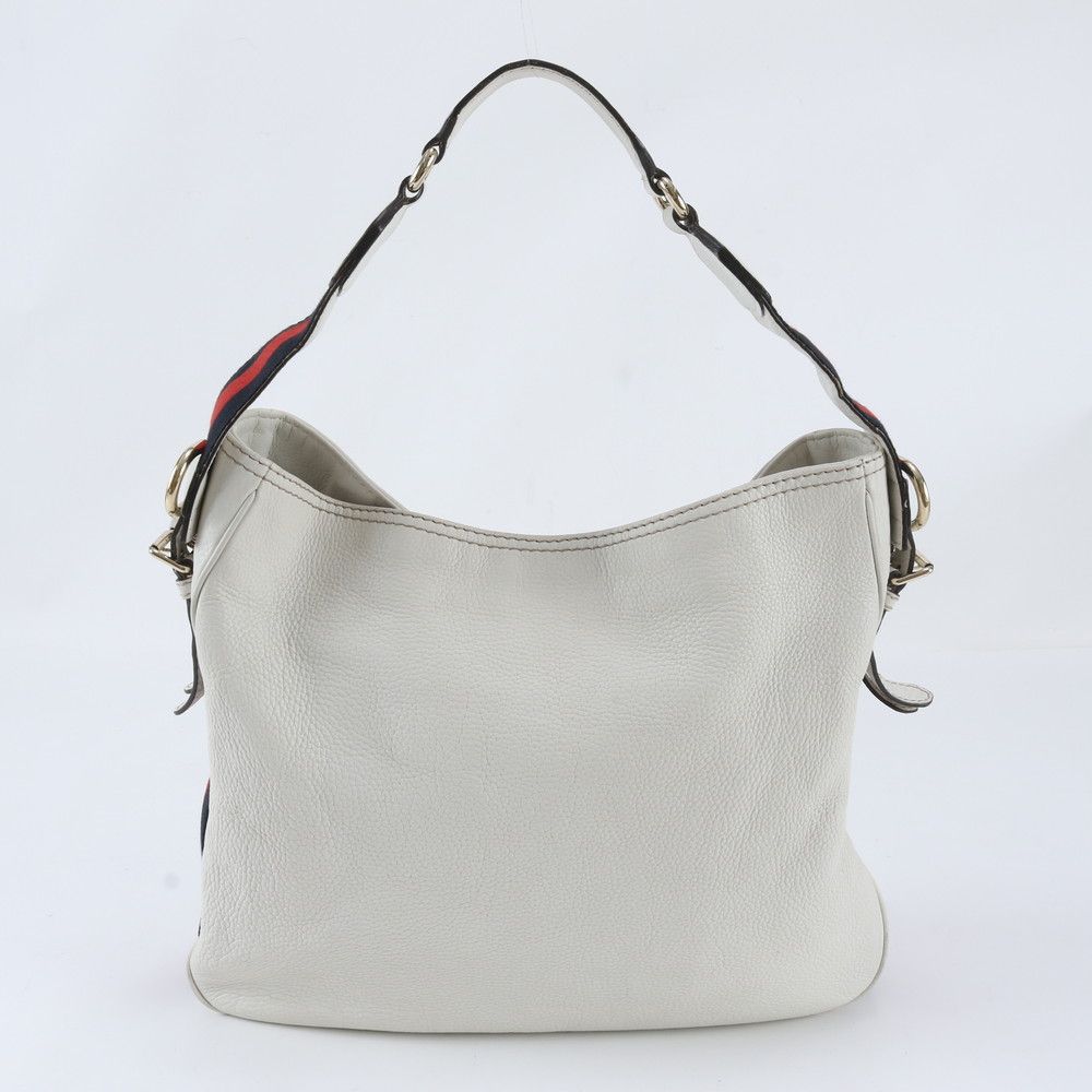 Gucci Heritage Web Leather Shoulder Bag Hand — view 3