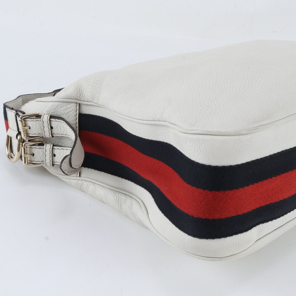 Gucci Heritage Web Leather Shoulder Bag Hand — view 6