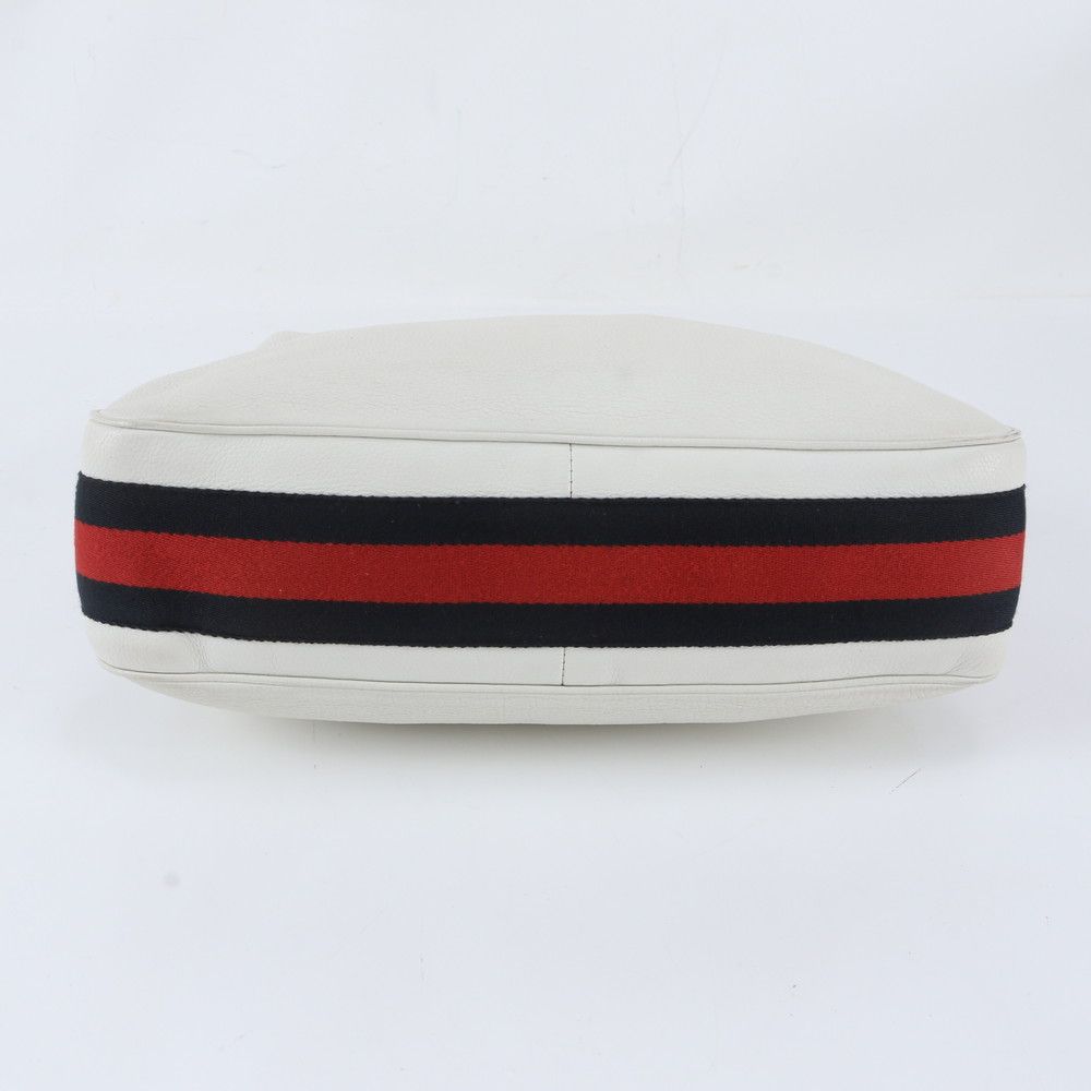 Gucci Heritage Web Leather Shoulder Bag Hand — view 5