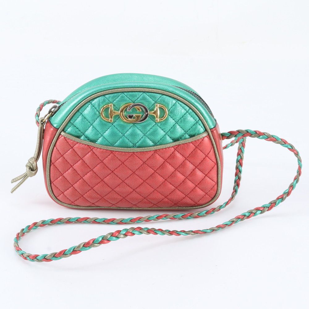 Gucci Horsebit Interlocking Quilted Leather Shoulder Bag Crossbody