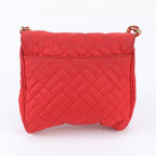 Prada Quilted Chain Shoulder Bag Crossbody Red — view 3