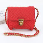 Prada Quilted Chain Shoulder Bag Crossbody Red