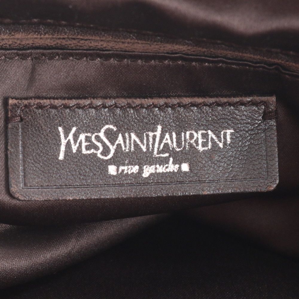 Saint Laurent Rive Gauche YSL Kahala Tote Shoulder Pink Leather — view 8