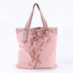 Saint Laurent Rive Gauche YSL Kahala Tote Shoulder Pink Leather