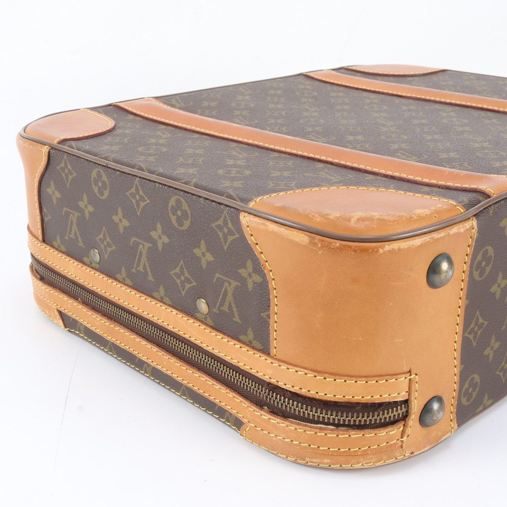 Louis Vuitton Monogram Stratos 50 Leather Trunk Hard Case Boston Bag — view 6